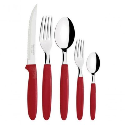 Faqueiro Tramontina Ipanema 30 Peças Inox Vermelho