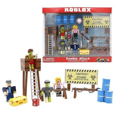 Cartela 4 Boneco Articulado 7Cm Roblx Ataque Zumbi Nº11