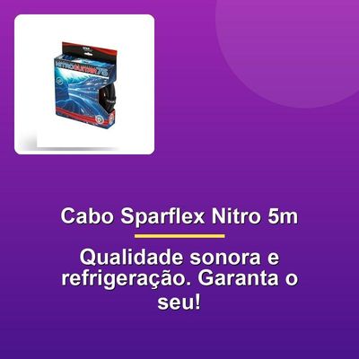 Cabo Guitarra Sparflex Nitro 5m Preto