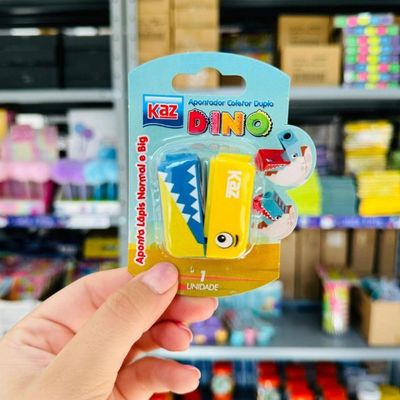 Apontador Infantil Coletor Duplo Dinossauro Kz1935bl Kaz