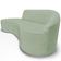 Sofá 4 Lugares Curvo Living Firenze Direito D02 Linho Verde 280cm D-477 - Lyam