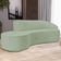 Sofá 4 Lugares Curvo Living Firenze Direito D02 Linho Verde 280cm D-477 - Lyam