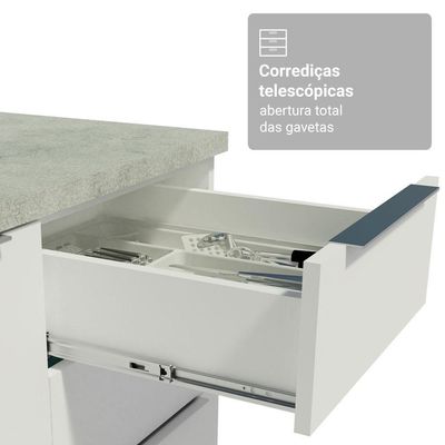 Armário De Cozinha Completa 190cm Stella Madesa Branco