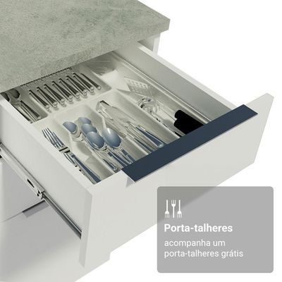 Armário De Cozinha Completa 190cm Stella Madesa Branco
