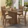 Conjunto Sala De Jantar Mesa Tampo De Vidro 4 Cadeiras Rustic/bege Camélia Madesa