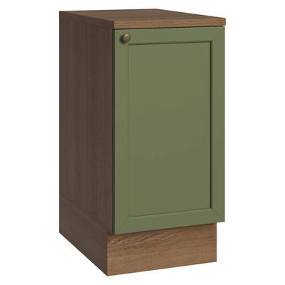 Balcão De Cozinha 40 Cm 1 Porta Rustic/verde Vik Madesa Rustic/verde