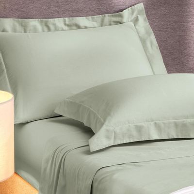 Jogo De Cama King 4 Peças Altenburg Algodão Lux 200 Fios Verde Claro