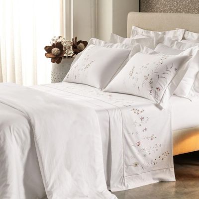 Jogo De Cama King 4 Peças Altenburg Floreô Bordados Em Cetim
