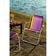 Kit 04 Cadeiras De Praia Tramontina Samoa Alta Em Alumínio Com Assento Roxo E Amarelo 92900003