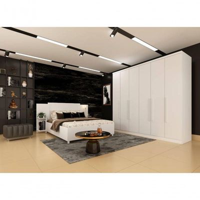 Guarda Roupa Casal Grande 6 Portas 2,39m - Veneza-neve - Tcil Móveis