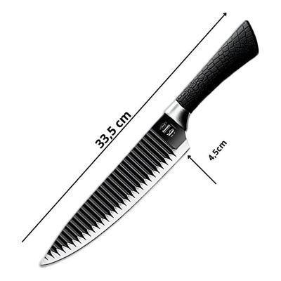 Kit Para Churrasco 3 Peças Faca Garra Amolador - Preto
