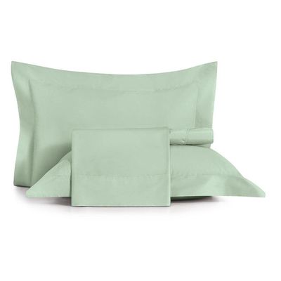 Jogo De Cama Queen 4 Peças Altenburg Algodão Lux 200 Fios Verde Claro