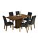 Conjunto Sala De Jantar Mesa Tampo De Madeira 6 Cadeiras Hanna Madesa Rustic/oxford