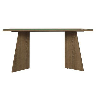 Mesa De Jantar Retangular Tampo De Vidro 5389 Rustic-crema Madesa