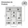 Guarda-roupa Casal Com Pés 3 Portas De Correr Com Espelhos Branco Rustic Reno Madesa