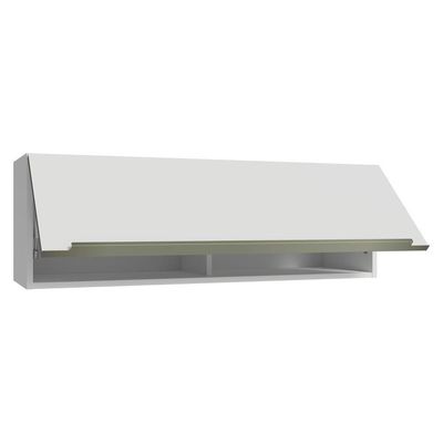 Armário Aéreo 100 Cm 1 Porta Basculante Branco Veludo Lux Madesa