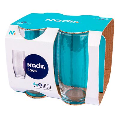 Conjunto de Copos Favo 430ml com 4 Nadir 7642