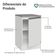 Balcão De Cozinha 50cm 1 Porta Branco Glamy Madesa Branco