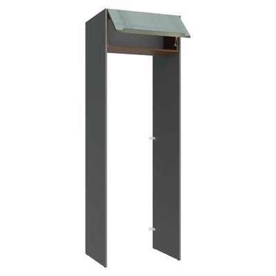 Porta-geladeira 73 Cm 1 Porta Basculante Cinza/rustic/cinza Lux Madesa Cinza/rustic/cinza