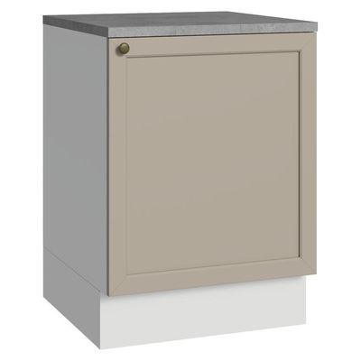 Balcão De Cozinha 60 Cm 1 Porta Branco-crema Vik Madesa Branco-crema