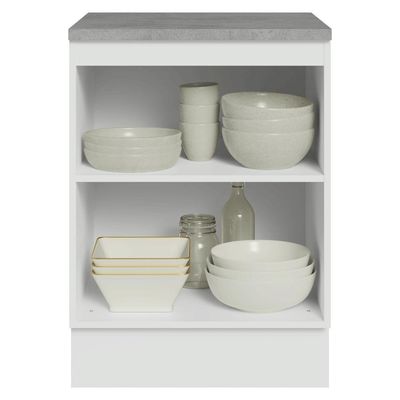 Balcão De Cozinha 60 Cm 1 Porta Branco-crema Vik Madesa Branco-crema