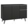Balcão De Cozinha 120 Cm 3 Portas 1 Gaveta Com Pés Preto Nice Madesa Preto