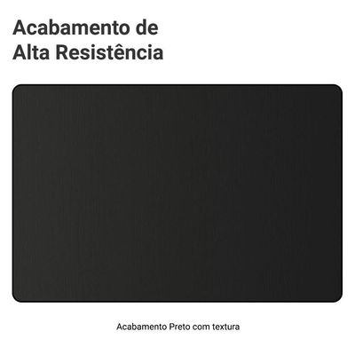 Balcão De Cozinha 120 Cm 3 Portas 1 Gaveta Com Pés Preto Nice Madesa Preto