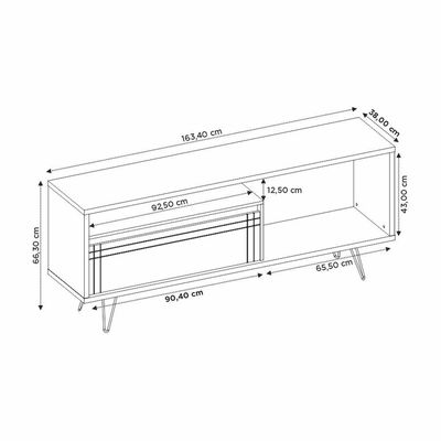 Rack Bancada Nt 1285 Freijó Com Off White - Notável