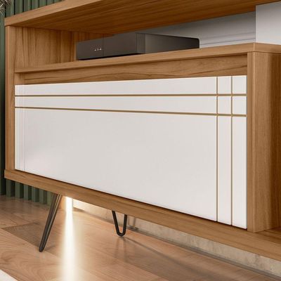 Rack Bancada Nt 1285 Freijó Com Off White - Notável