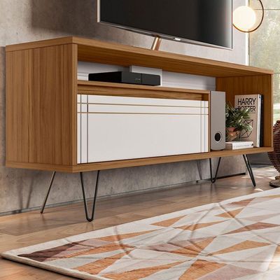 Rack Bancada Nt 1285 Freijó Com Off White - Notável