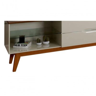 Rack Para Tv Limit 1.8 Off White Com Freijó - Moveisaqui