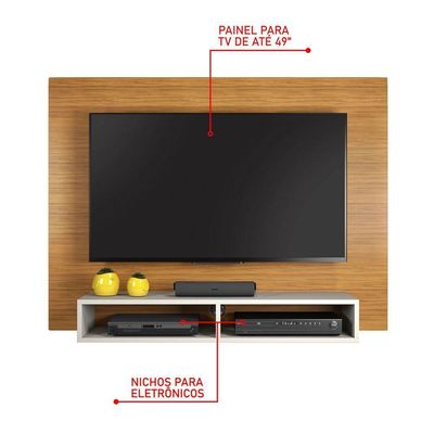 Painel Para Tv Eros Freijó Com Off White - Notável