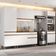 Armário Cozinha Modulada Completa 314cm Com Balcão Veneza Multimóveis Mp3756 Branco/dourado