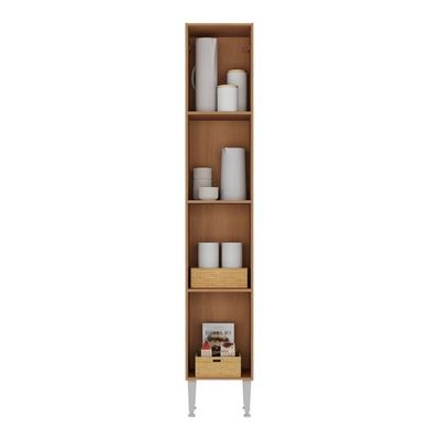 Paneleiro Armário De Cozinha 31,5cm 2 Portas Flex Pequim Multimóveis Mp2382 Madeirado/preto