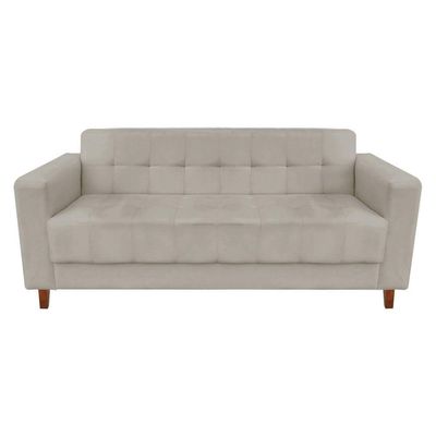 Sofá 3 Lugares Arezzo Suede Marrom Rato