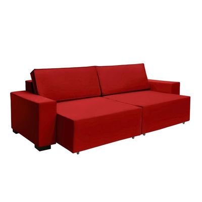 Sofá Dallas 3.10m Retrátil - Vermelho