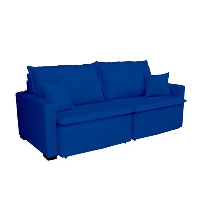 Sofá Cama Tóquio Com Almofadas Soltas 2.20m-azul