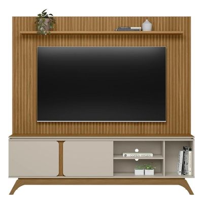 Painel Tv 75 Pol Benty E Rack Bancada 200cm Nice Nature/off L06 - Mpozenato