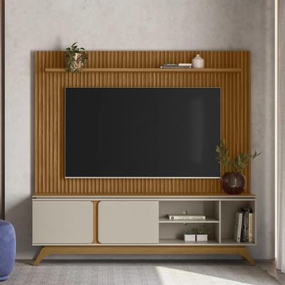 Painel Tv 75 Pol Benty E Rack Bancada 200cm Nice Nature/off L06 - Mpozenato