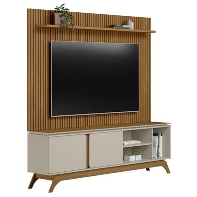 Painel Tv 75 Pol Benty E Rack Bancada 200cm Nice Nature/off L06 - Mpozenato