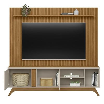 Painel Tv 75 Pol Benty E Rack Bancada 200cm Nice Nature/off L06 - Mpozenato