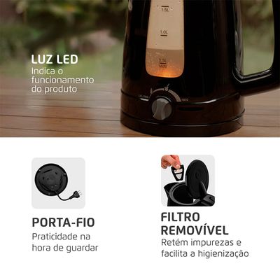 Chaleira Elétrica Pratic Control 17L Mondial - CE-17-BC 127V