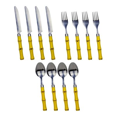 Faqueiro Le Bamboo Sobremesa com 12 Peças