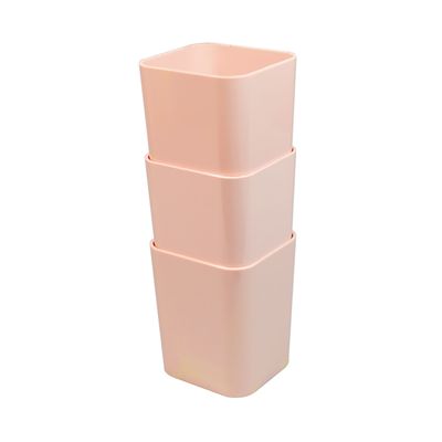 Porta Objetos Dello Kit com 03 Unidades Rosa