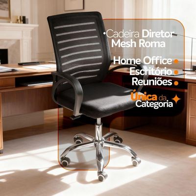 Cadeira De Escritório Diretor Roma Oficial Ergonômica Unitário