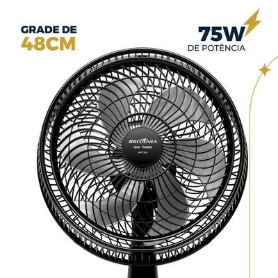 Ventilador De Coluna Britânia Maxx Force 6 Pás 75W 220V