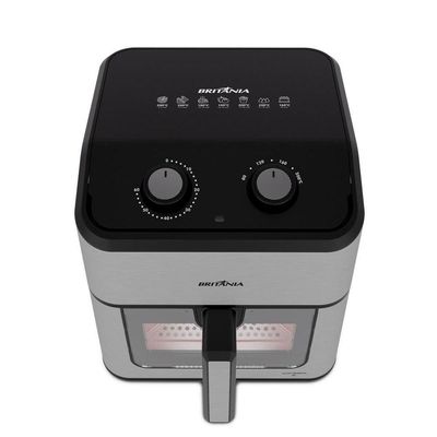 Air Fryer Britânia 8L Redstone Visor Glass BAF80A 220V