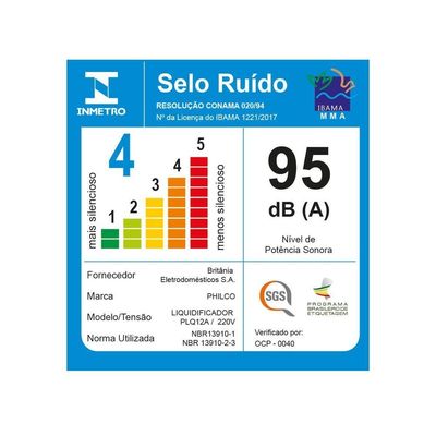 Liquidificador Philco 3L 12 Velocidades Cinza PLQ12A 220V
