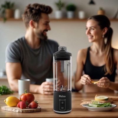 Blender Liquidificador Portátil Philco 700ml Sem Fio PLQ01A Bateria