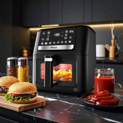 Air Fryer Philco 9,5L Visor Glass Redstone 1800W PAF95A 110V